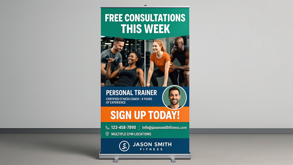 creative-ways-to-use-custom-banners-tip-4-mock-up-of-a-roller-banner-in-a-gym